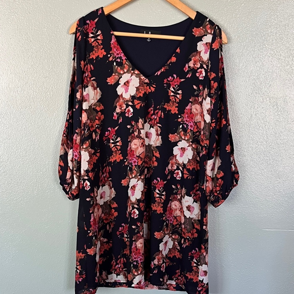 Lulu's Navy Blue Floral Dress - Picture 10 of 11